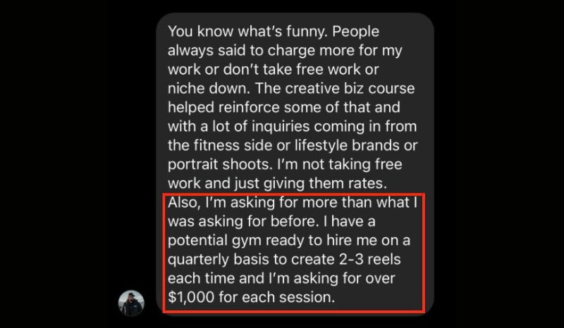 1k dollars potrait shoot revenue