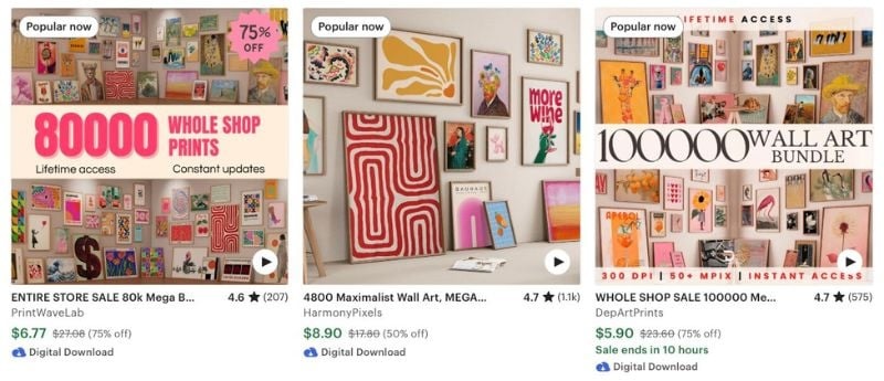 digital posters wall art