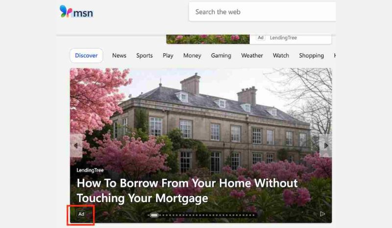 msn microsoft ad example