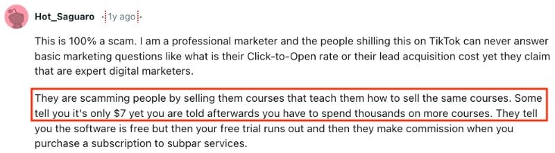 hidden costs reddit comment