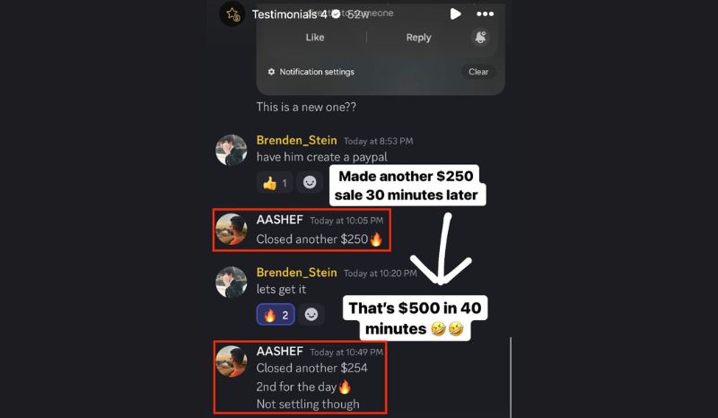 500 dollars in 40 minutes