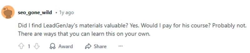 Lead gen jay trustpilot review