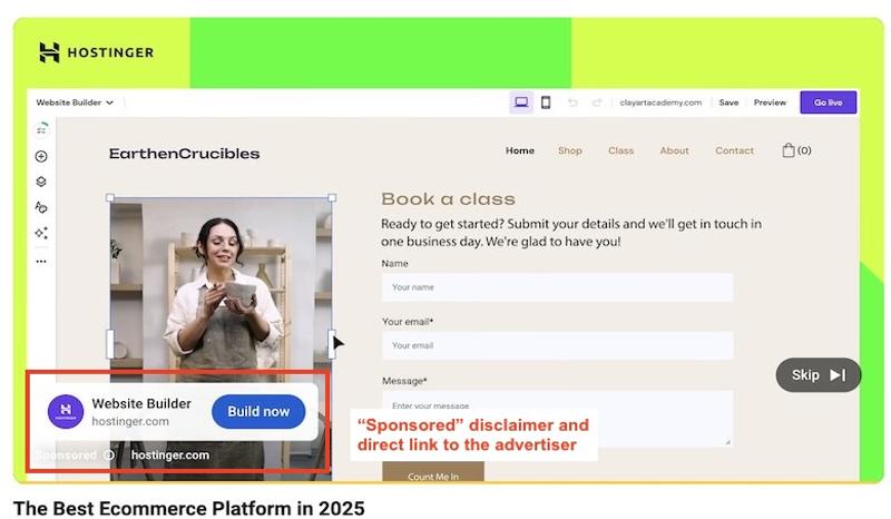 hostinger connected tv ad