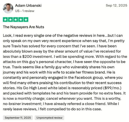 adam urbanski positive review