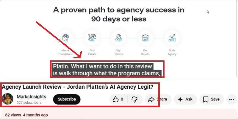 Agency Launch YouTube review
