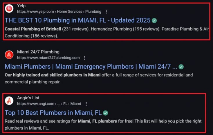 angie’s and yelp directories
