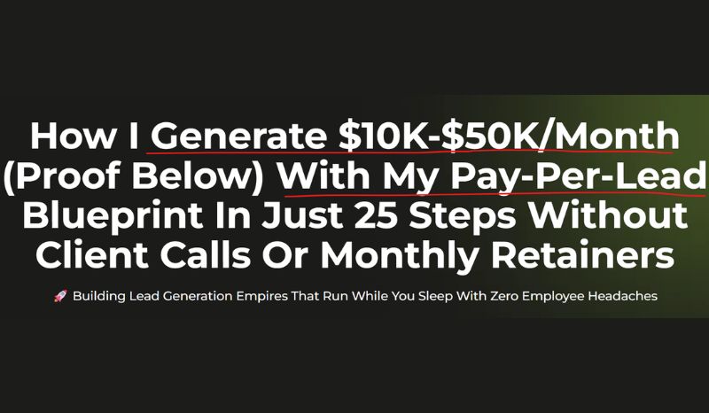 Billy Robinson's Pay-Per-Lead Claims Billy Robinson's Pay-Per-Lead Claims