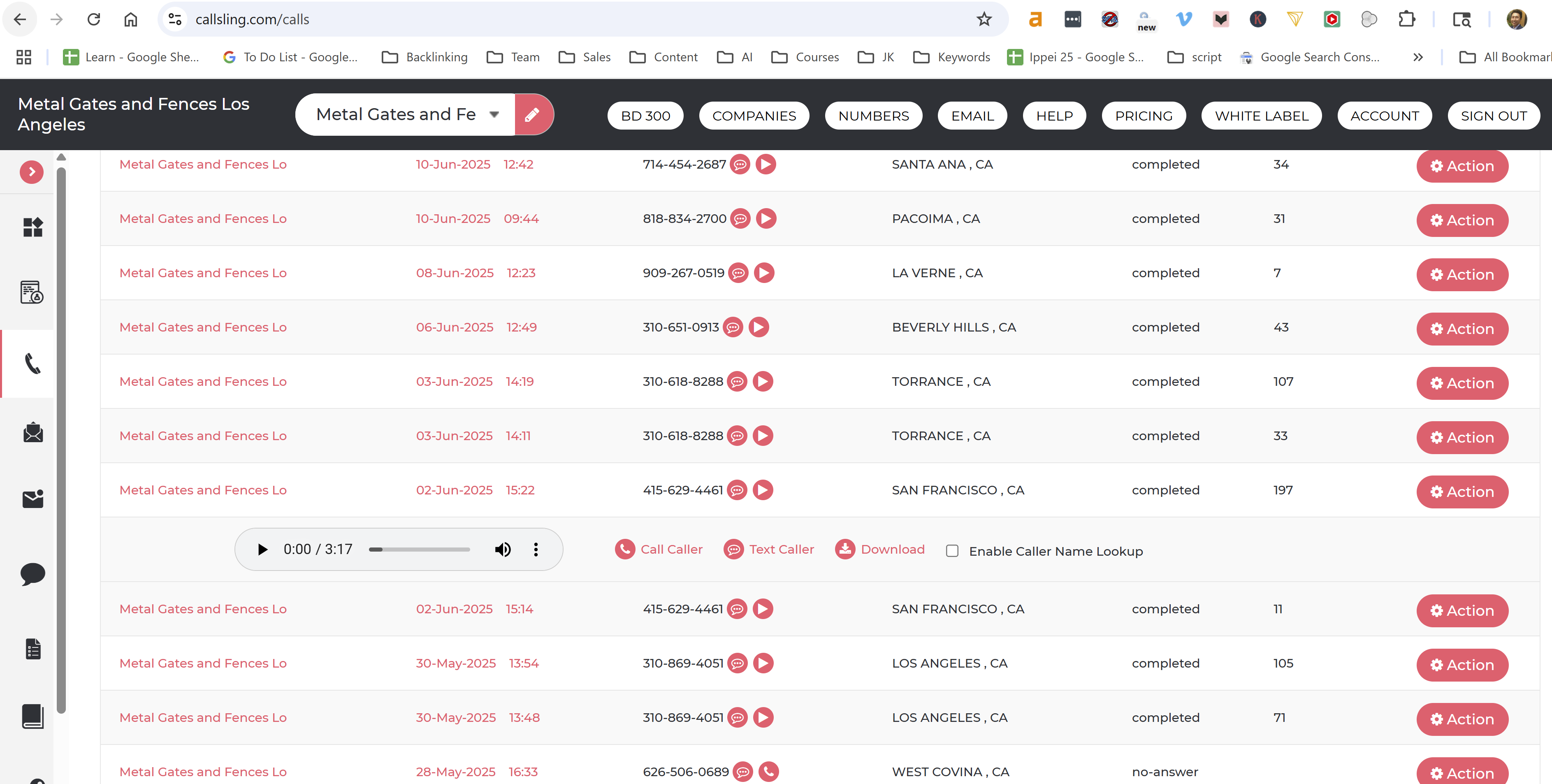 ippei callsling dashboard