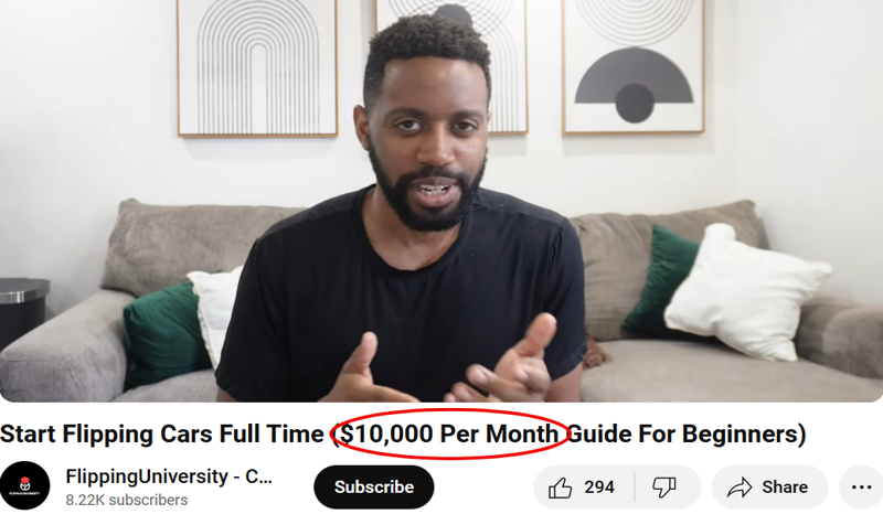 car flipping earnings
