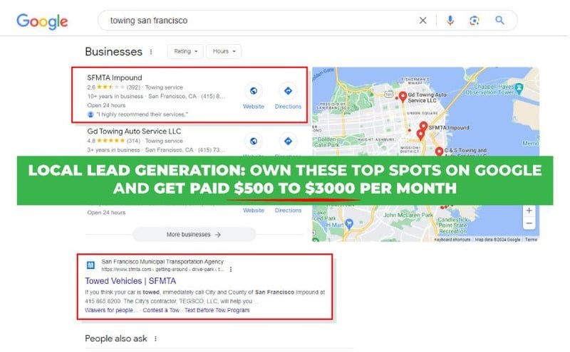 Local lead generation websites