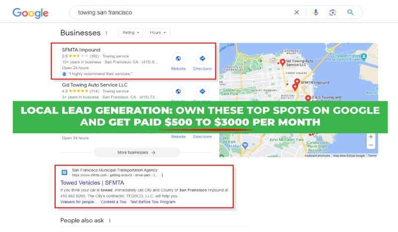 Local lead gen maps