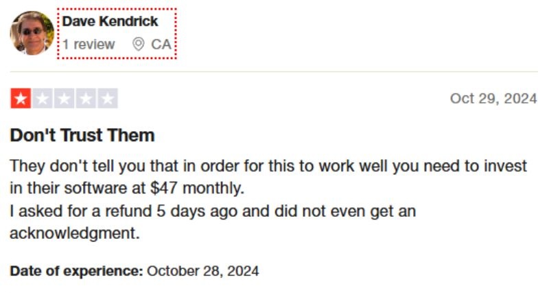 dave kendrick negative review