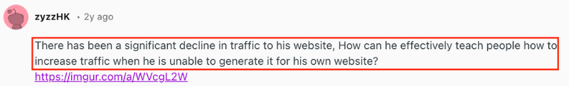 declining traffic adam website