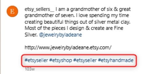 Etsy Shop Instagram
