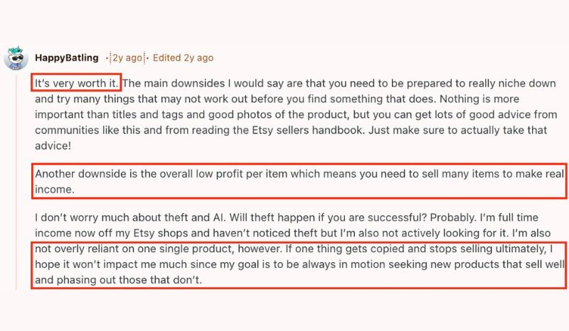 etsy worth and downsides