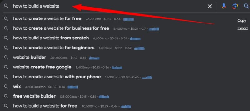 how to find a niche on google