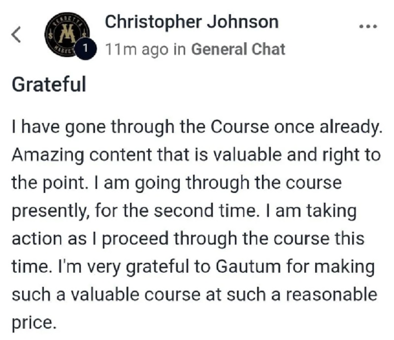 The Ethical Repost Method testimonial