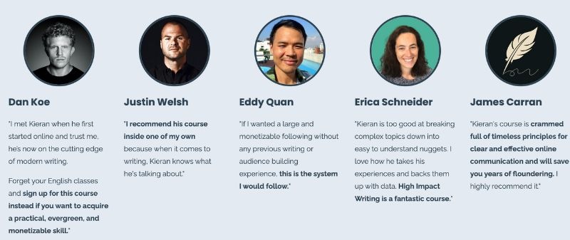 high impact writing success stories