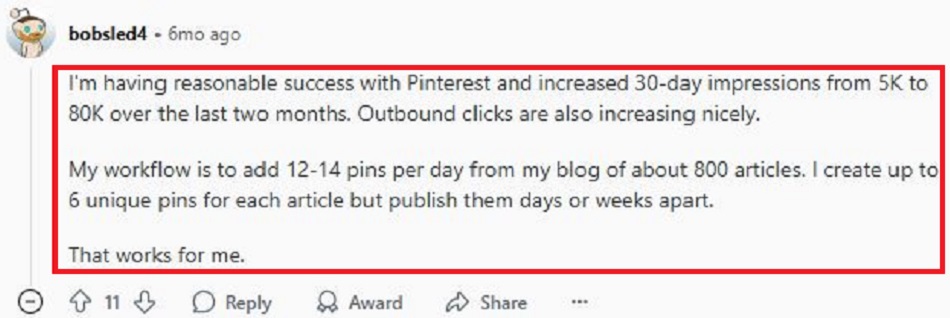 How often should you post pins on Pinterest Reddit