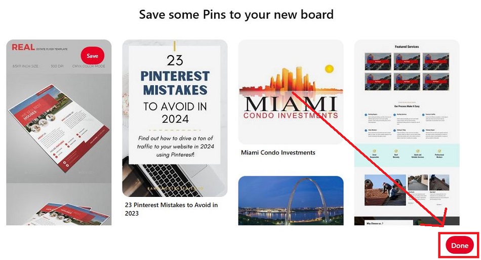 Save pins to your Pinterest board