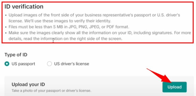 tiktok shop id verification