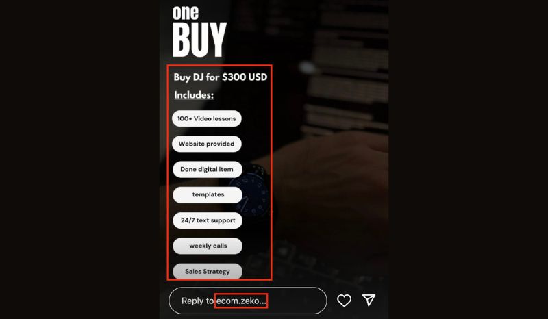 instagram course promotion