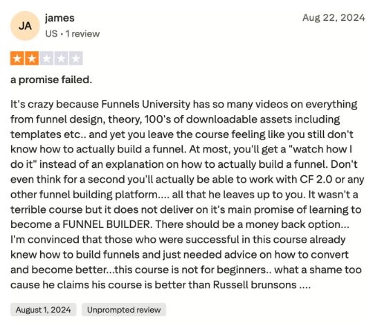 james review trustpilot