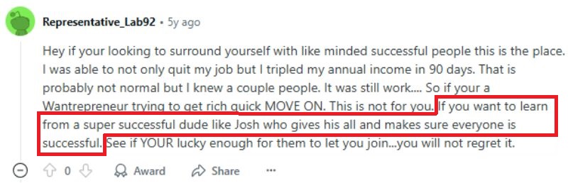 Joshua T Osborne student review