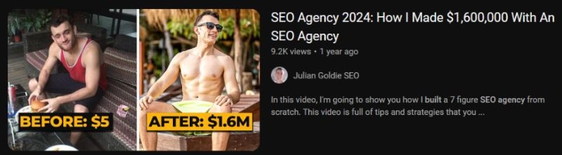 julian goldie seo earnings