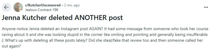 kutcher uncensored reddit comment
