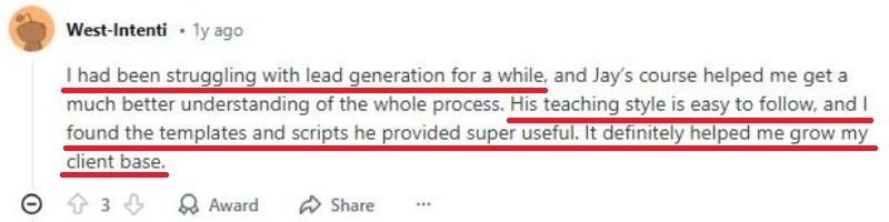 Lead Gen Jay Reddit review