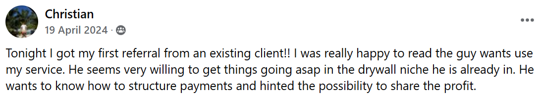 job killing group local lead generation client referral