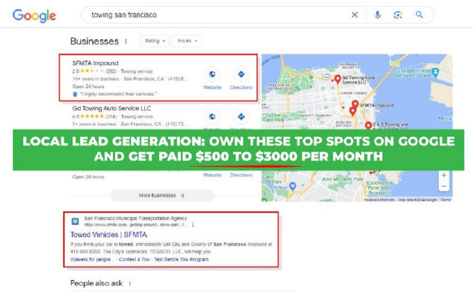 Local lead generation websites