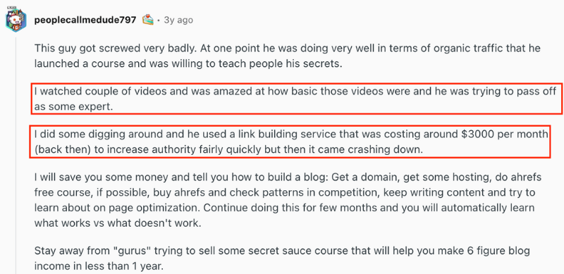 negative reddit review