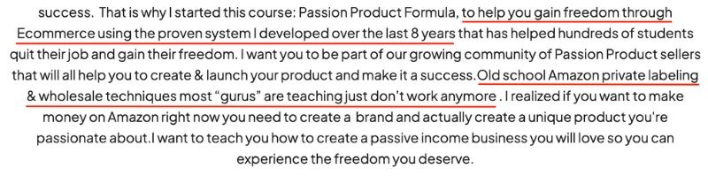 passion product formula claims