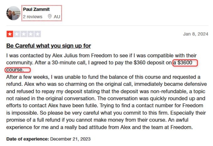 paul zammit negative comment