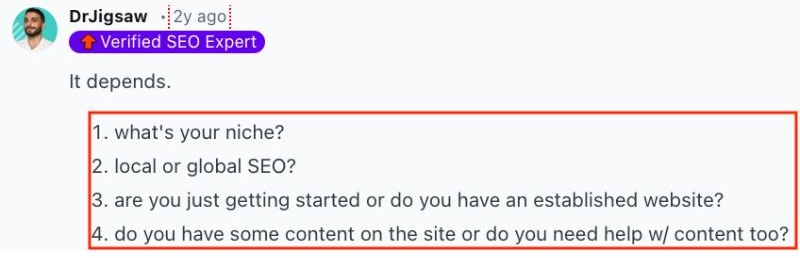 SEO rate factors