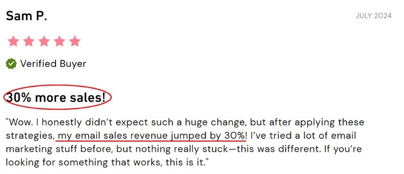 sam testimonial email profit accelerator