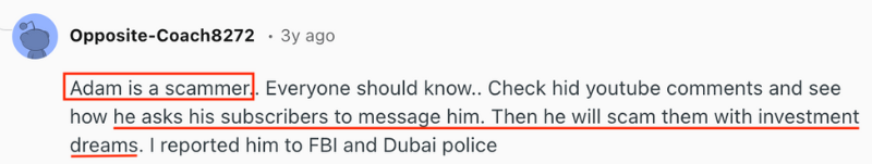 scam comment reddit