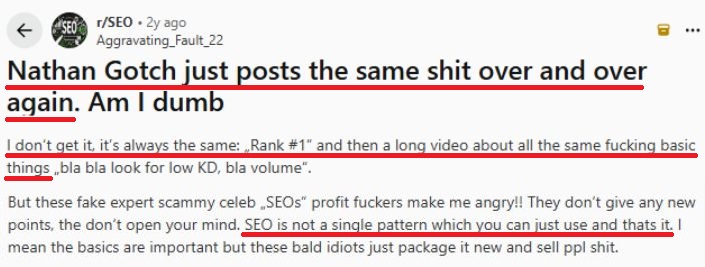 Nathan Gotch Reddit review