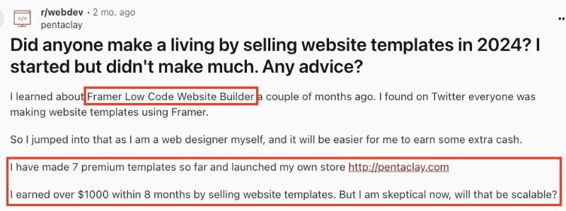 selling web templates reddit