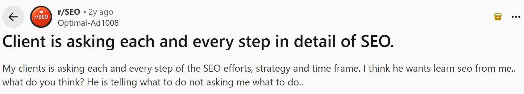 seo client is the boss reddit