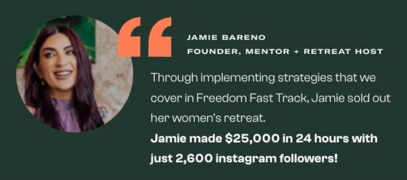 Jamie Bareno success story