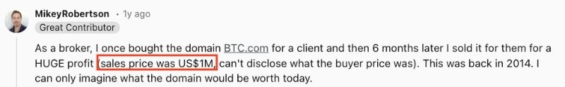 success story selling domains