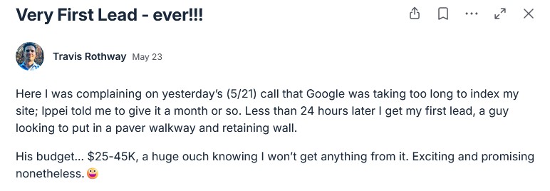 Travis testimonial