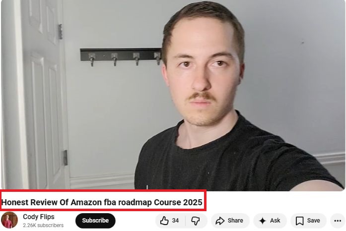 The FBA Roadmap YouTube review