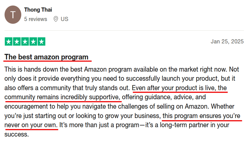 AMZ Shifu review on TrustPilot