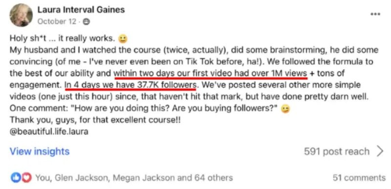 Laura Interval Gaines testimonial