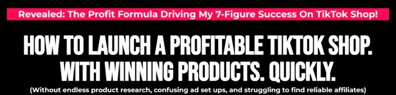 tiktok shop profit formula