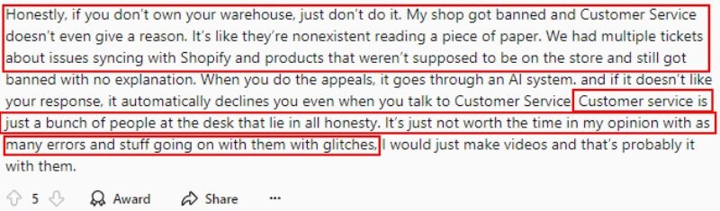 tiktok shop reddit review